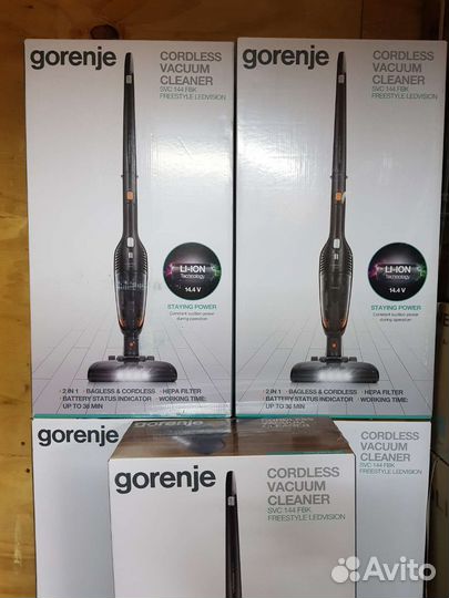 Вертикальный беспроводной пылесос Gorenje новый