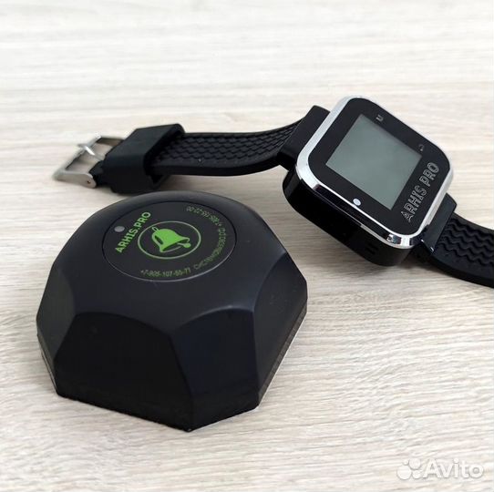 Кнопка вызова официанта модель Бургер с часами