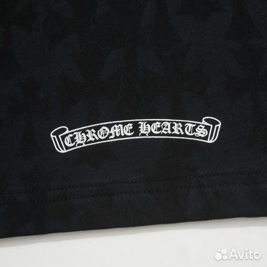Черный лонгслив Chrome hearts S,M,L,XL