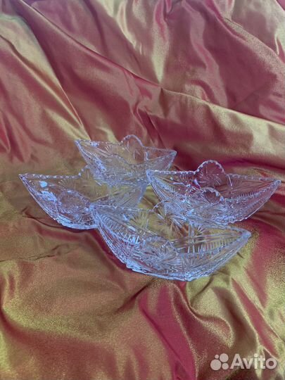 Хрусталь: ладьи, салатники,конфетницы, подсвечник