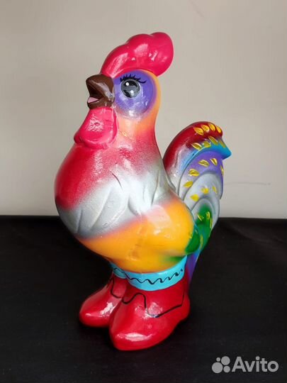 Копилка Петух в сапогах 26,5 см гипс