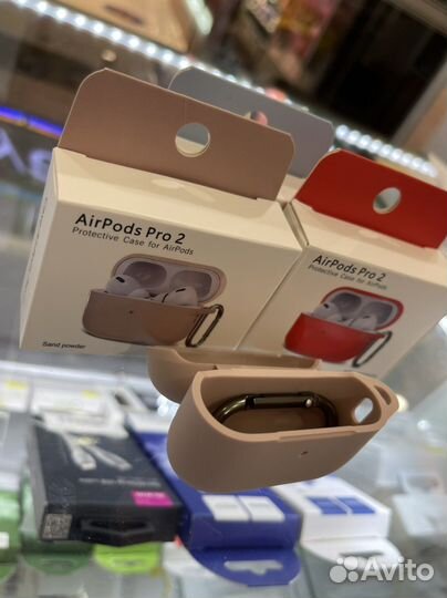 Чехол на AirPods pro 2 нежно-розовый