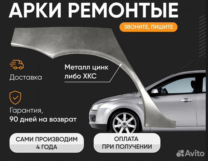 Ремонтные арки Ford Focus 2 Хетчбек ремонтные комплекты