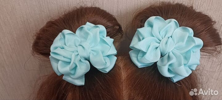 Заколки бантики из репсовый ленты