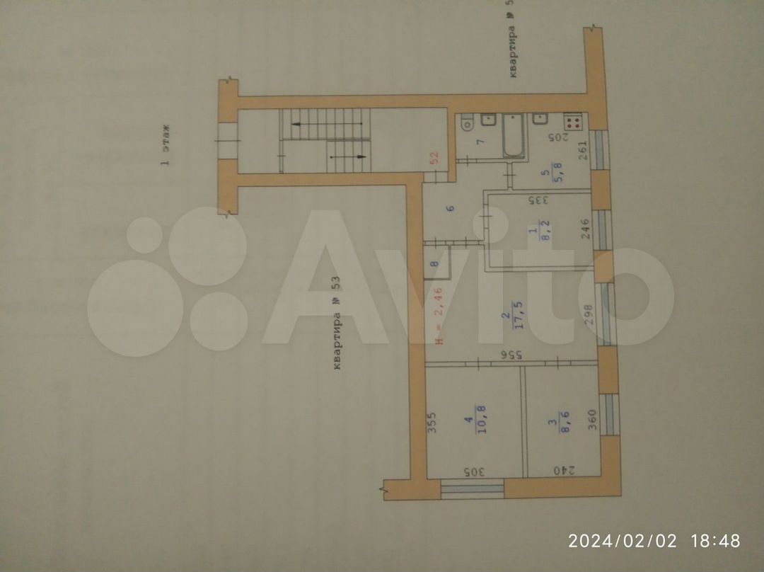 Купить 4+ комнатную квартиру, Асбест, ул Мира, д 7/2, 60.4 м2, 1 этаж,  2800000р - объявление №3541408 на Nedvy.ru