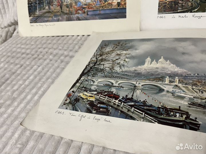 Литографии Италия Париж