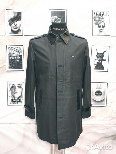 Куртка кожаная prada премиум, 56 размер