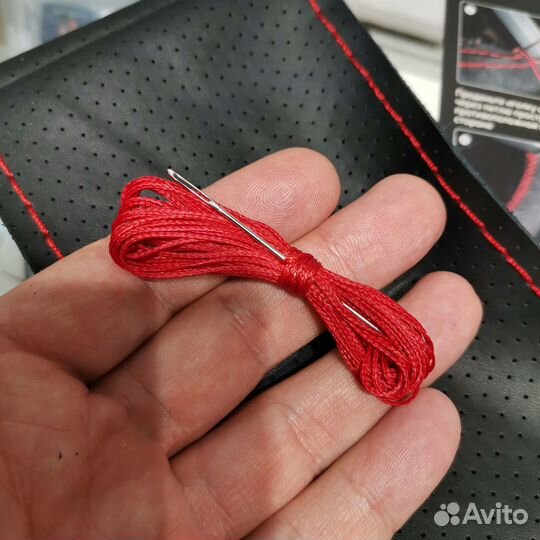 Оплетка на руль со шнуровкой из натуральной кожи