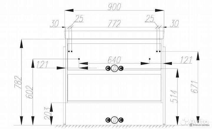 Тумба подвесная stworki Кронборг 90 дуб рустикальн