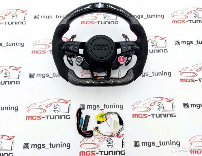 Руль Audi RS карбон экран Ауди A6 C8 RS6 А6 рс6