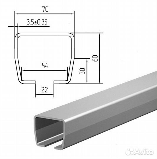Комплект для откатных ворот furniteh 7 м