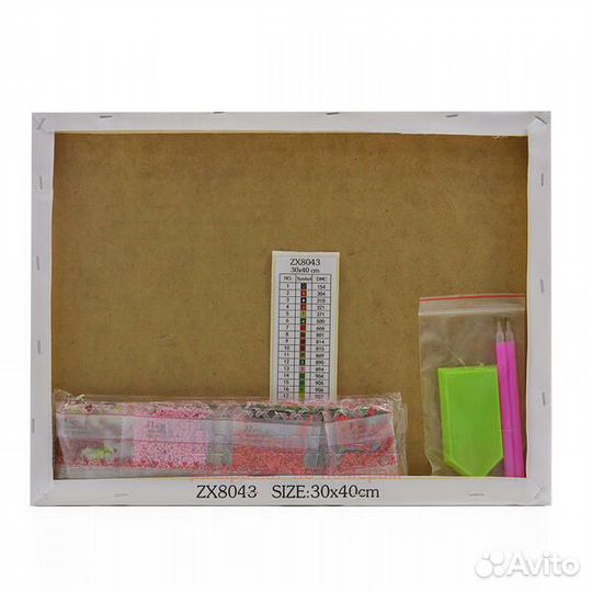 Алмазная мозаика 30x40 Леопард на фоне осеннего