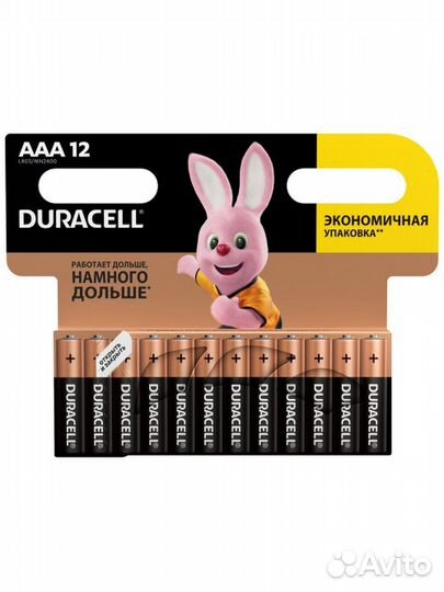 Батарейки duracell мизинчиковые AAA 12шт