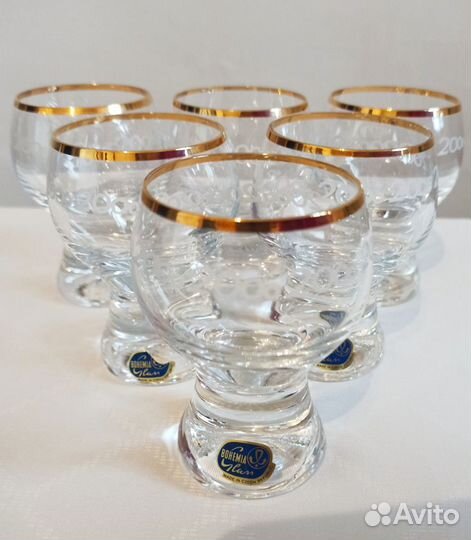 Набор стопок богемское стекло