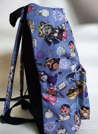 Рюкзак молодежный Ген Чиби аниме фиолетовый