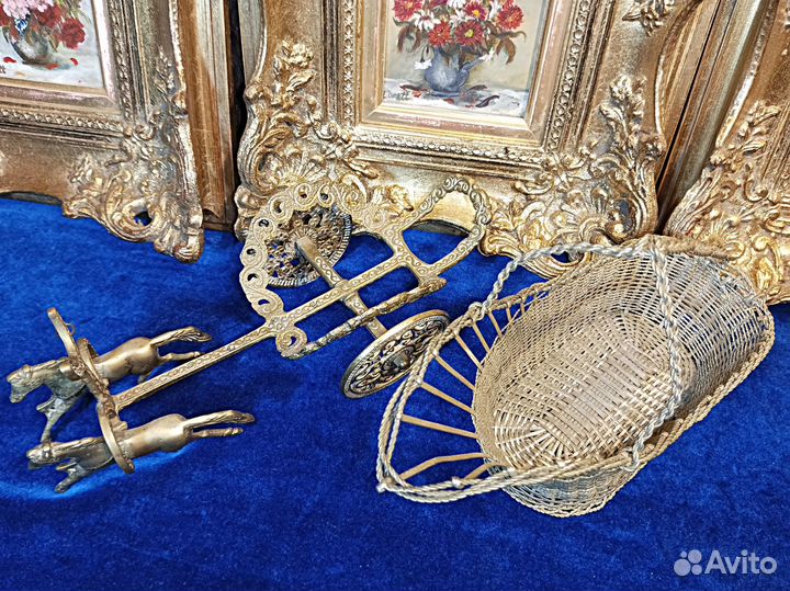 Декор.Подставки для бутылок.Корзинка.Англия.Латунь