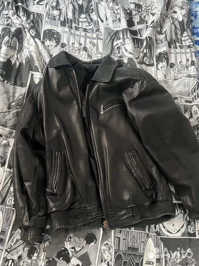 Кожаная куртка hugo Boss винтаж