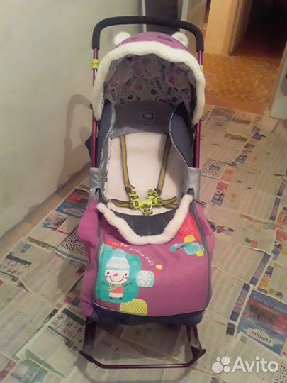 Сани коляска детские ника