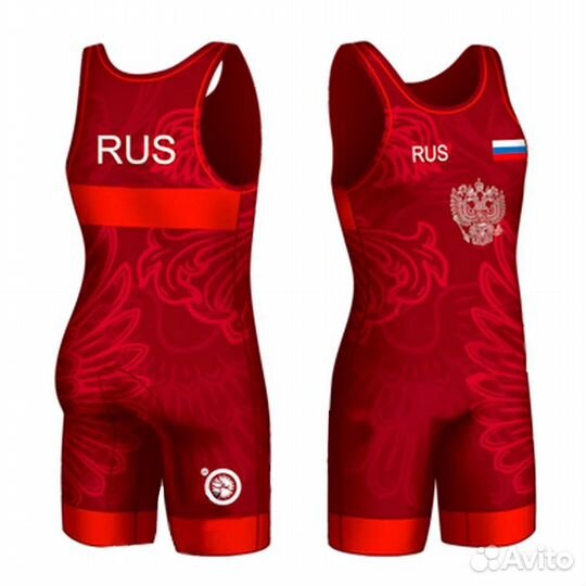 Борцовское трико asics wrestling suit, wings