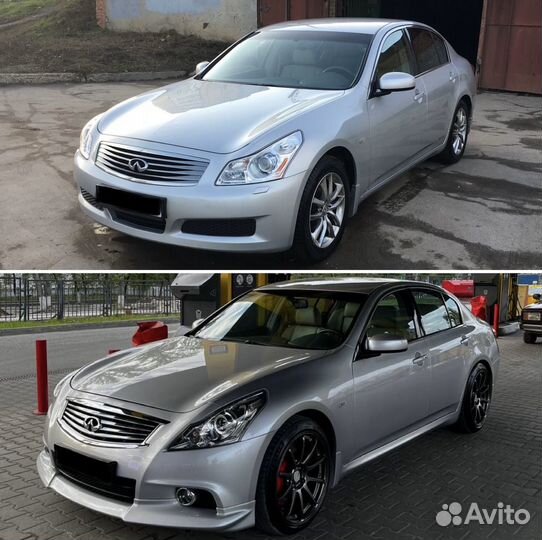 Ноускат Фары Бампер Sport G25, G35, G37