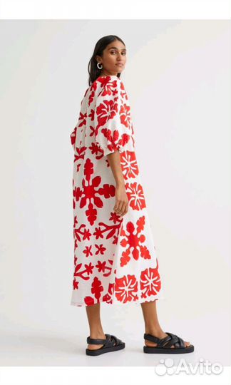 Новое льняное платье HM xs