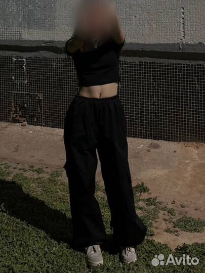 Штаны карго широкие