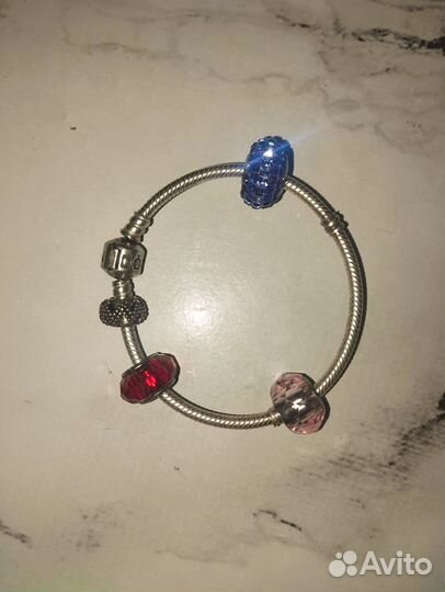Браслет Pandora, шармы Swarovski