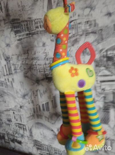 Жираф погремушка подвеска для малыша