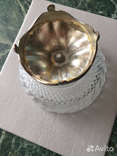 Конфетница серебро и столовые приборы