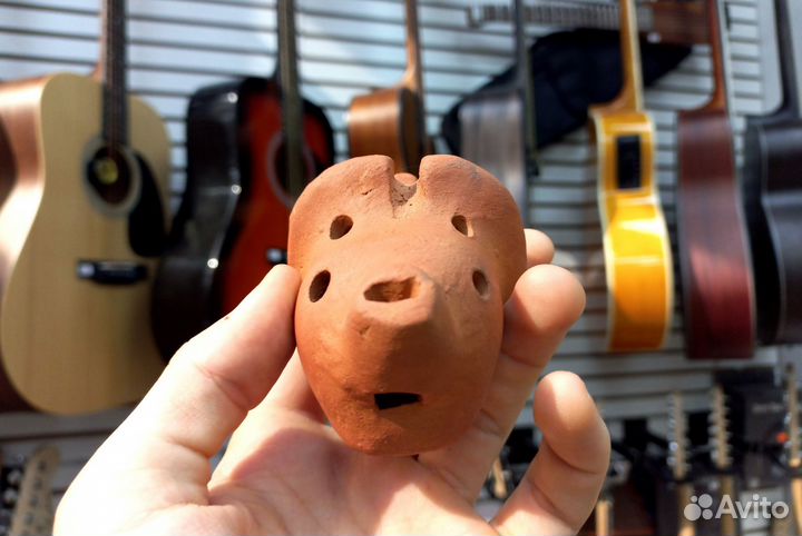 Окарина малая сувенирная глиняная 