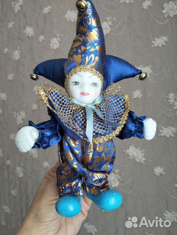 Петрушка интерьерная фигурка Винтаж 22 см