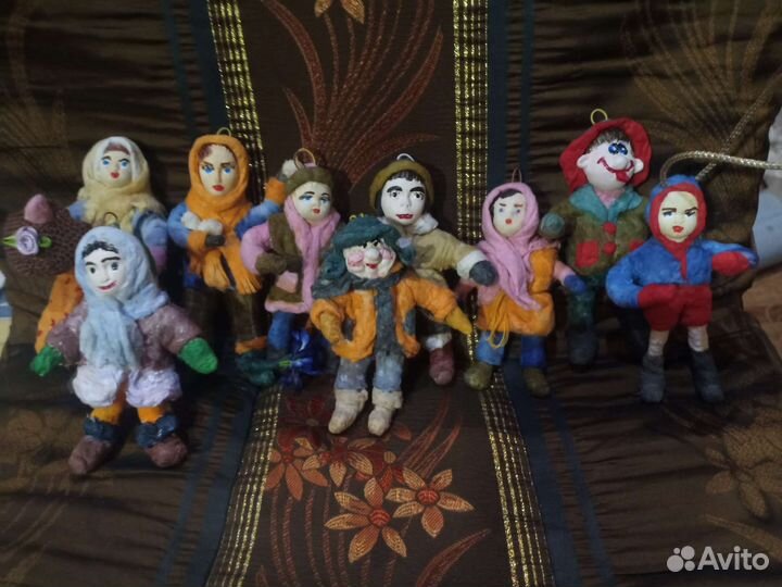 Ватные елочные игрушки