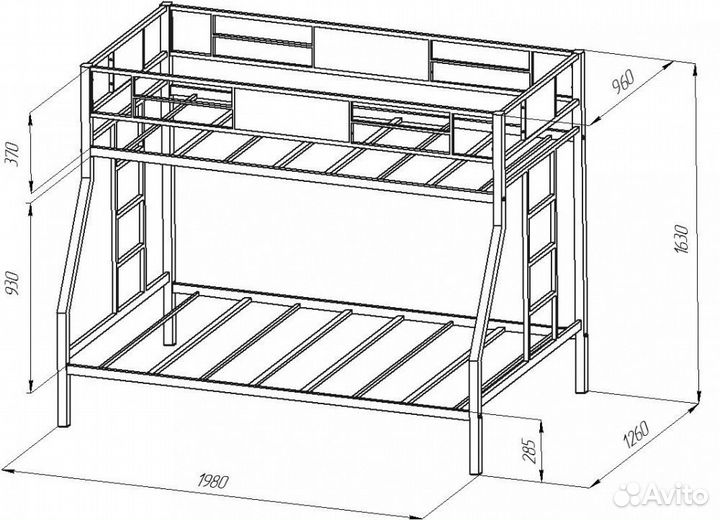 Двухъярусная кровать Гранада