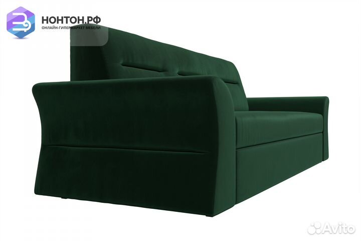 Диван дельфин Клайд велюр зеленый