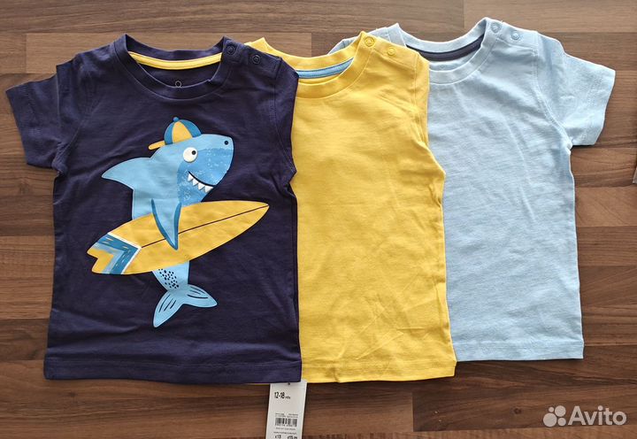Mothercare футболки и худи с акулой 86, 92, 104