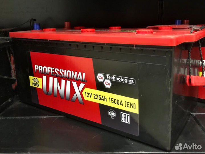 Аккумулятор Unix 225 Ah (еаз) евро (обр.пол)