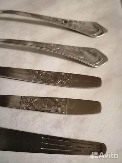 Вилки титан, ложки серебро