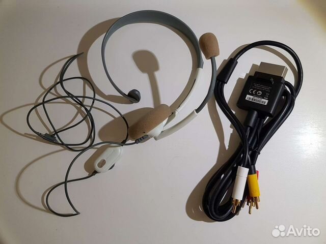 Xbox 360 кабель и гарнитура