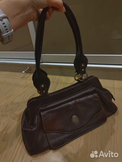Сумка женская натуральная кожа коричневая винтаж