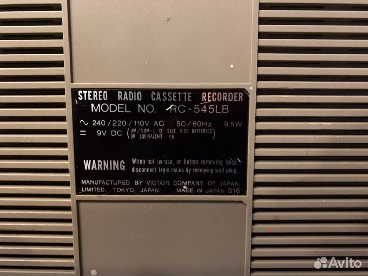 Магнитофон JVC