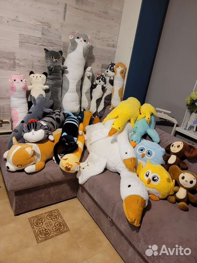 Кот Батон, Чебурашка, гусь-обнимусь, совушка