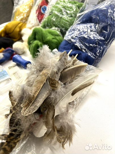 Боа из перьев шнур для плетения Перья пестрые
