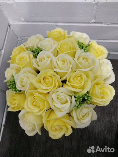 Букеты из мыльных роз