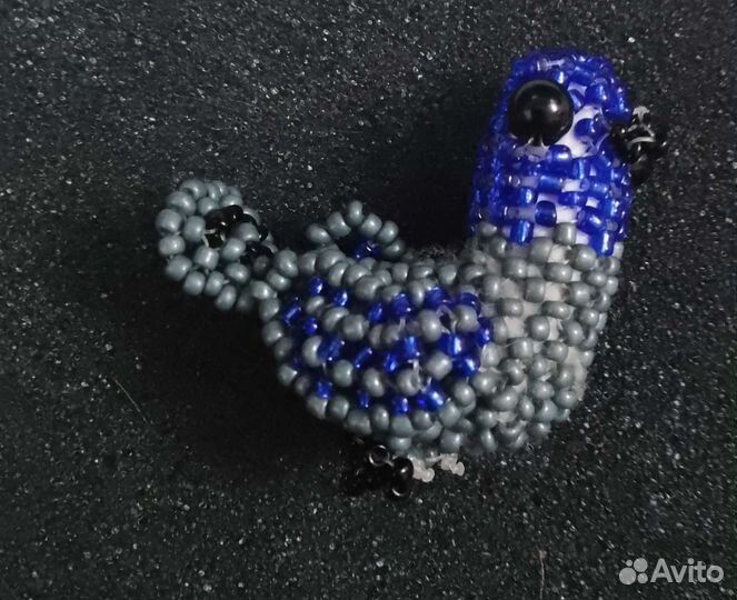 Амигуруми из бисера голубь