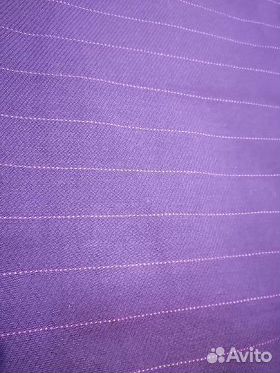 Ткань костюмная. Фиолетовая в полоску.Италия. 1,5м