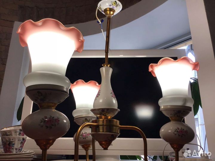 Люстра 3 рожка, стакан/колокольчик