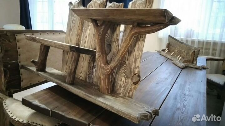 Полка настенная, массив дерева, под старину