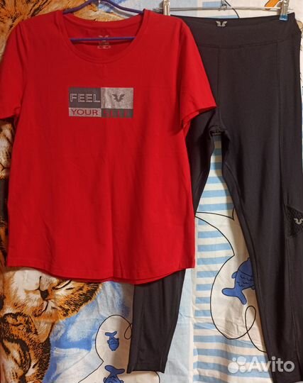 Пакетом фирма Bilcee :леггинсы и футболка XXL