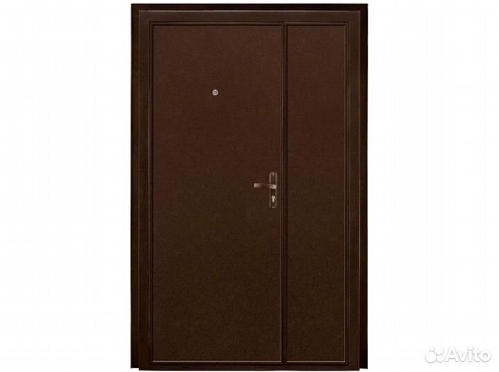 Двустворчатая металлическая дверь для дома