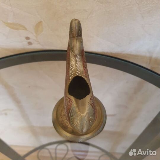 Бронзовая пепельница рыбка, винтаж